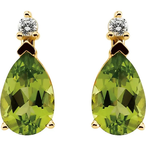 Aurella 2.29 Carat Peridot  Diamond Earrings
