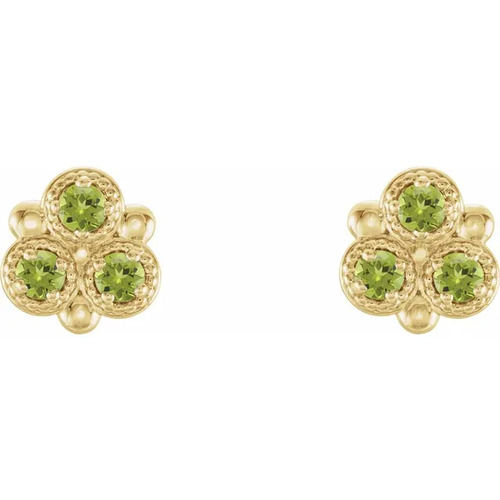 Aelis Peridot  Diamond Earrings