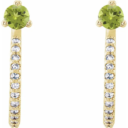 Arnella Peridot  Diamond Earrings
