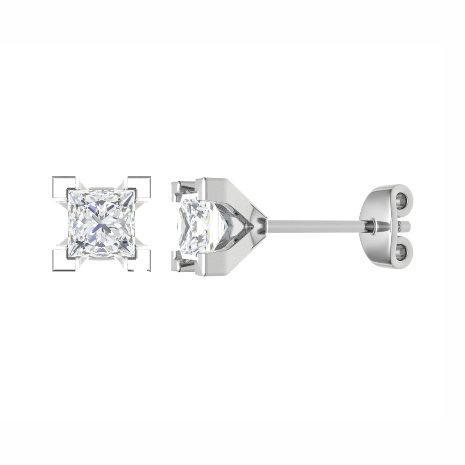 Jasmyn Natural 4 Prong  Diamond Earrings