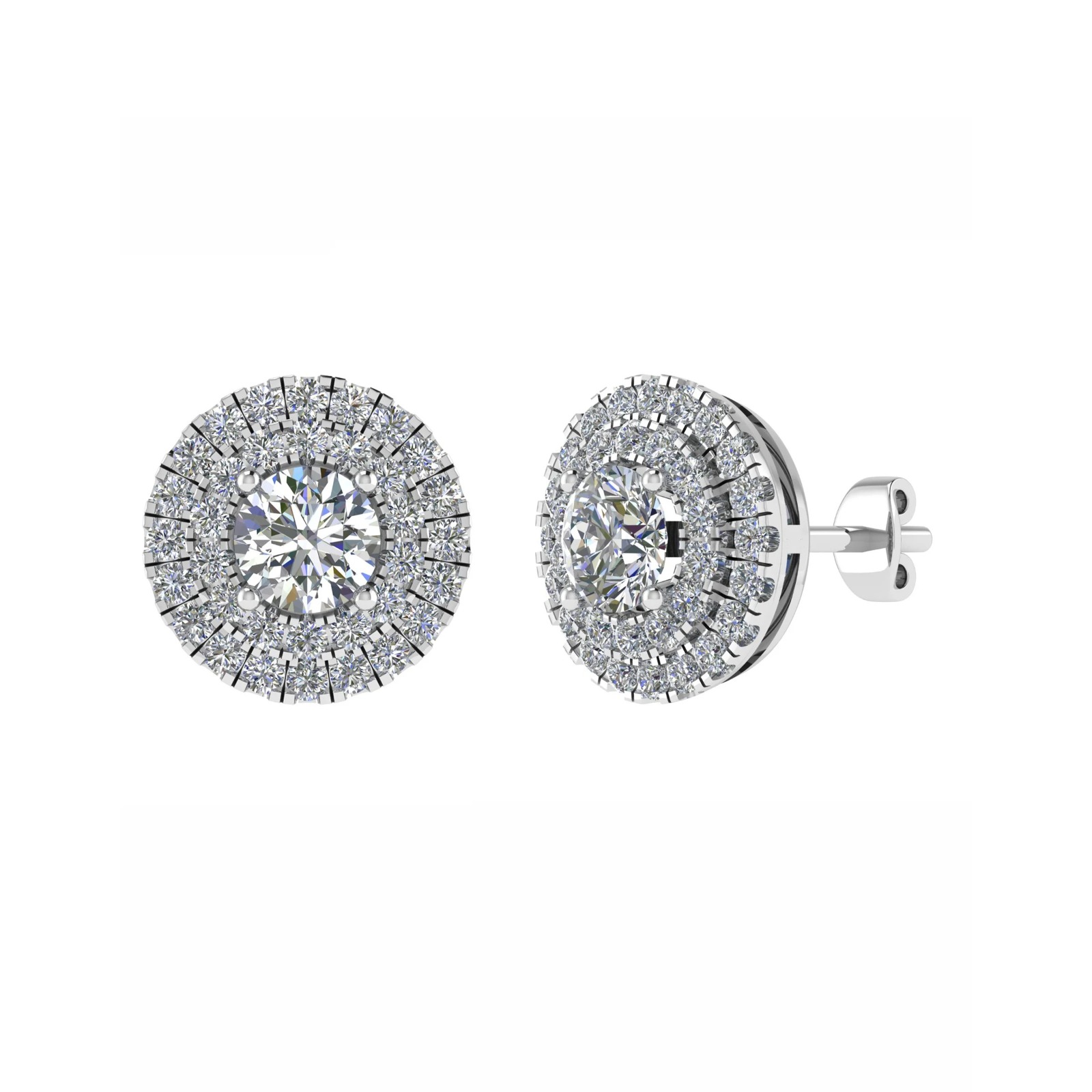 Kiara Natural 4 Prong  Diamond Earrings