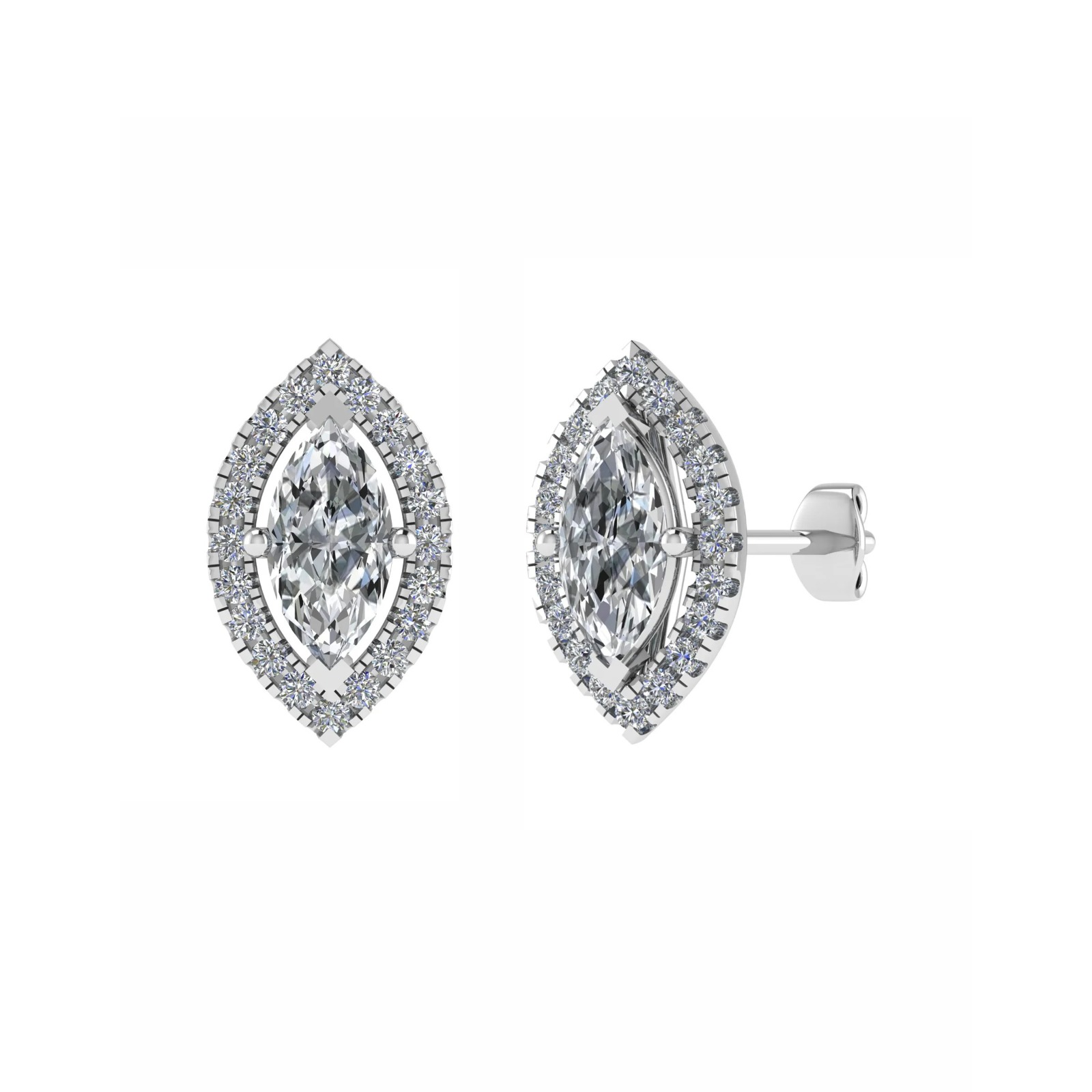 Jocelyne 0.10 - 3.00 Carat Natural 4 Prong  Diamond Earrings