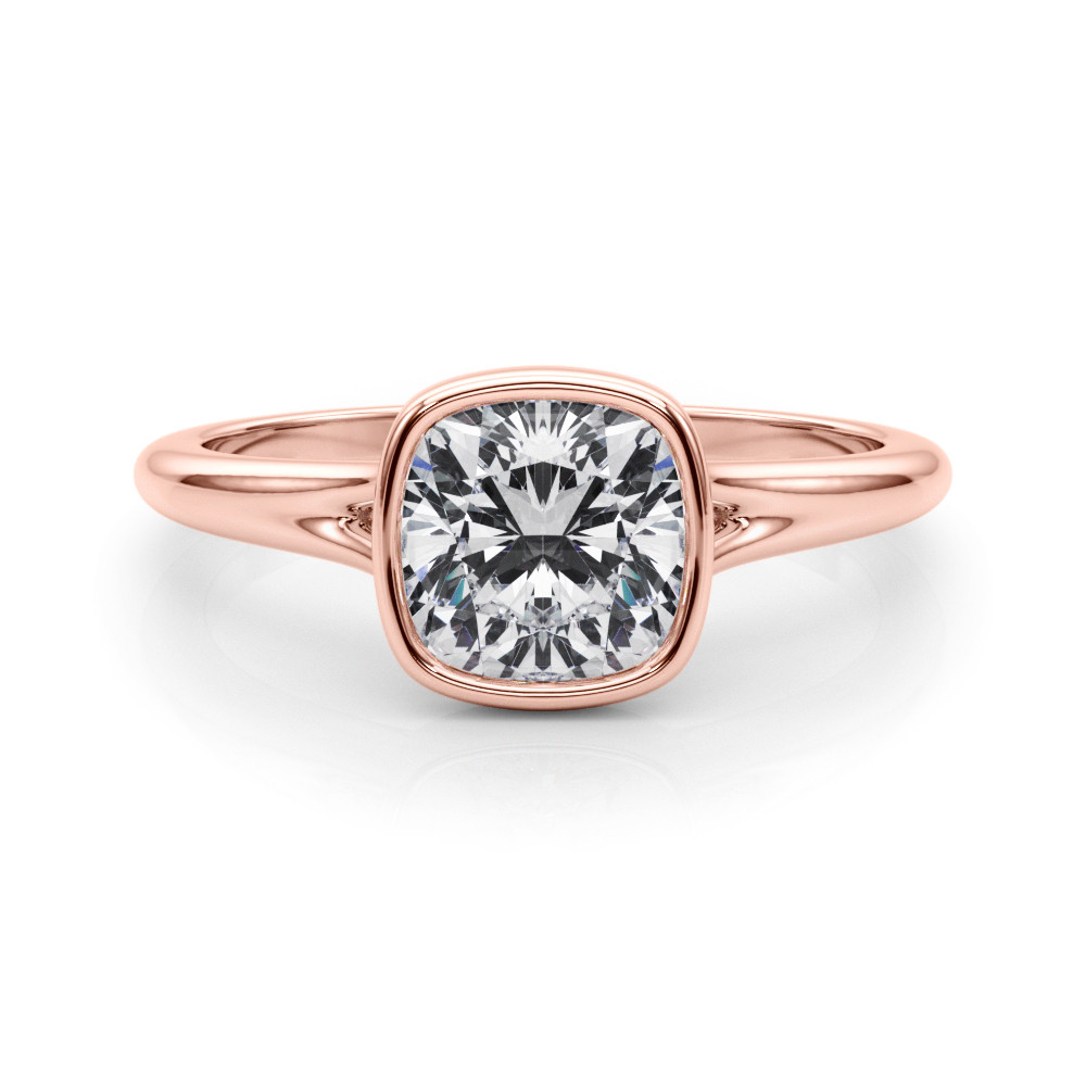 Harnily Lab-Created Bezel Set Diamond Ring