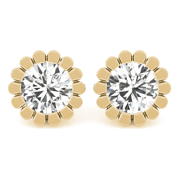 Leenah Lab-Created Bezel Set Diamond Earrings