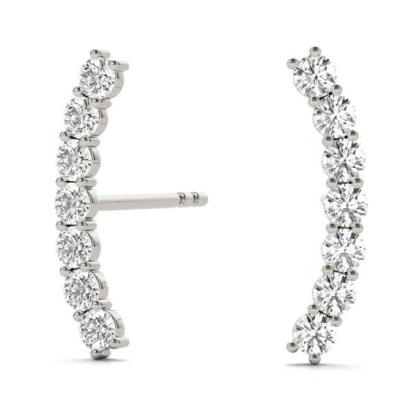 Alfie Lab-Created Prong Set  Diamond Earrings