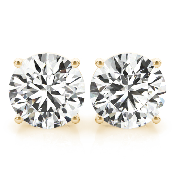 Rheena Natural 4 Prong Set Diamond Earrings