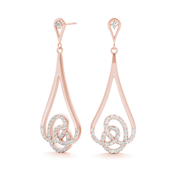 Desmond Natural Pave Set  Diamond Earrings