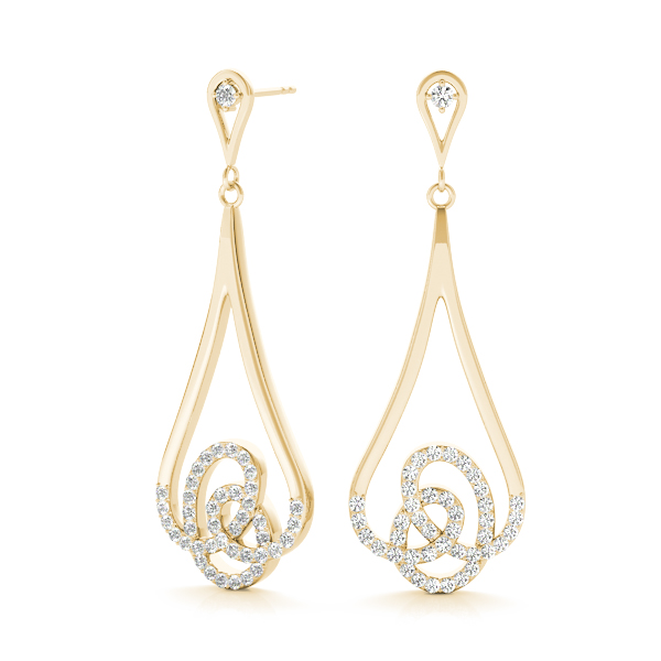 Desmond Natural Pave Set  Diamond Earrings