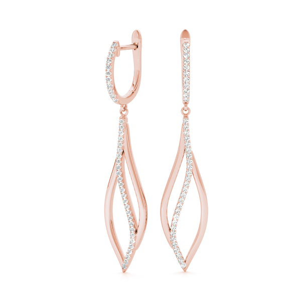 Rae Natural Pave Set  Diamond Earrings