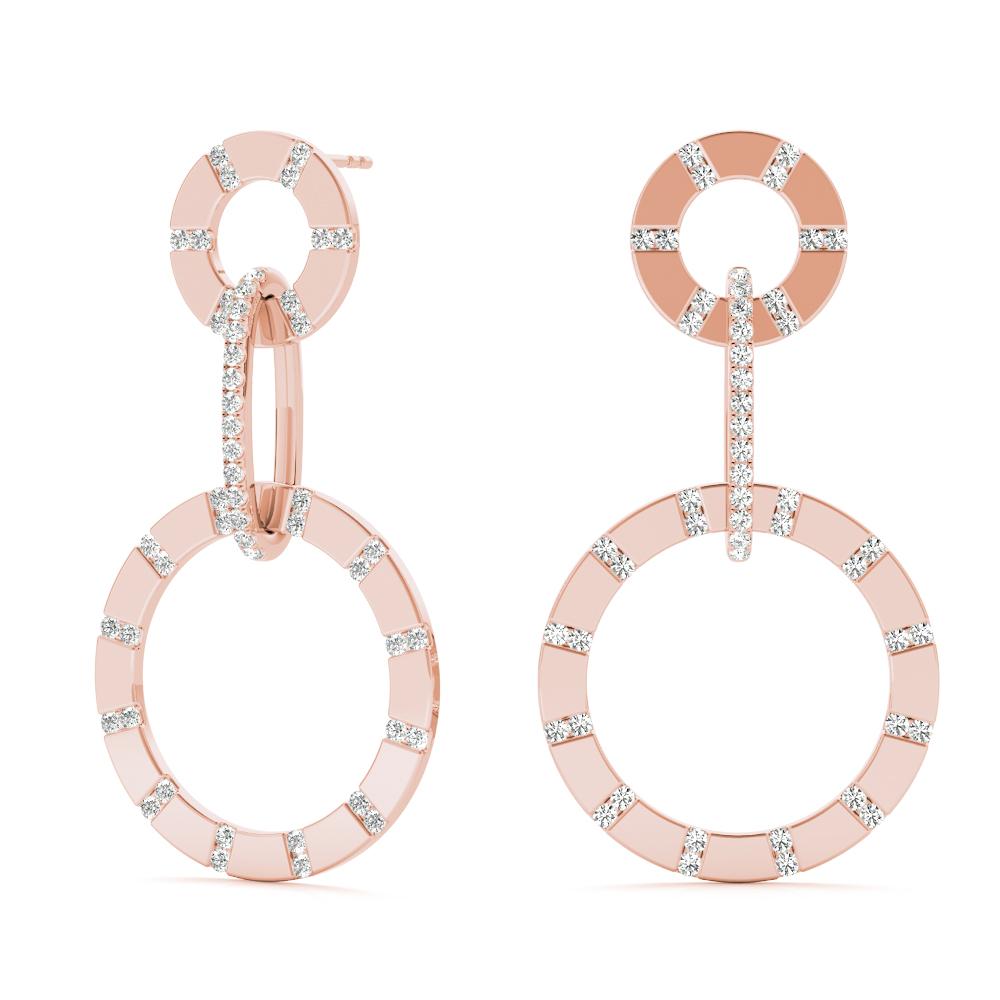 Alexis Natural Channel Set Diamond Earrings