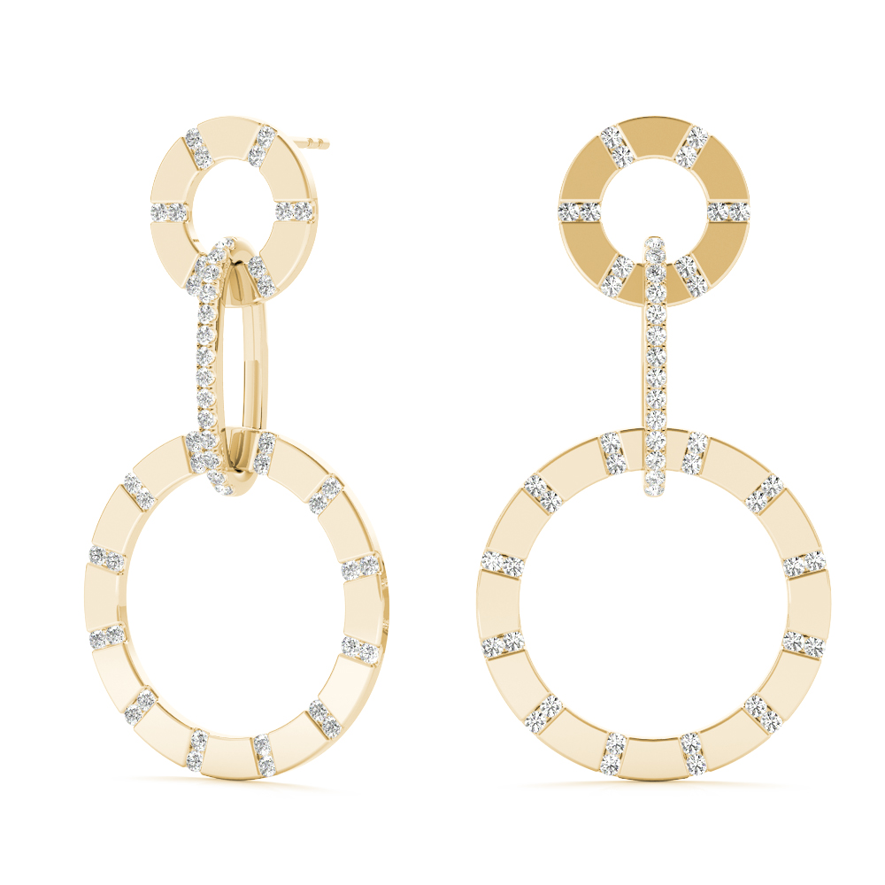 Alexis Natural Channel Set Diamond Earrings
