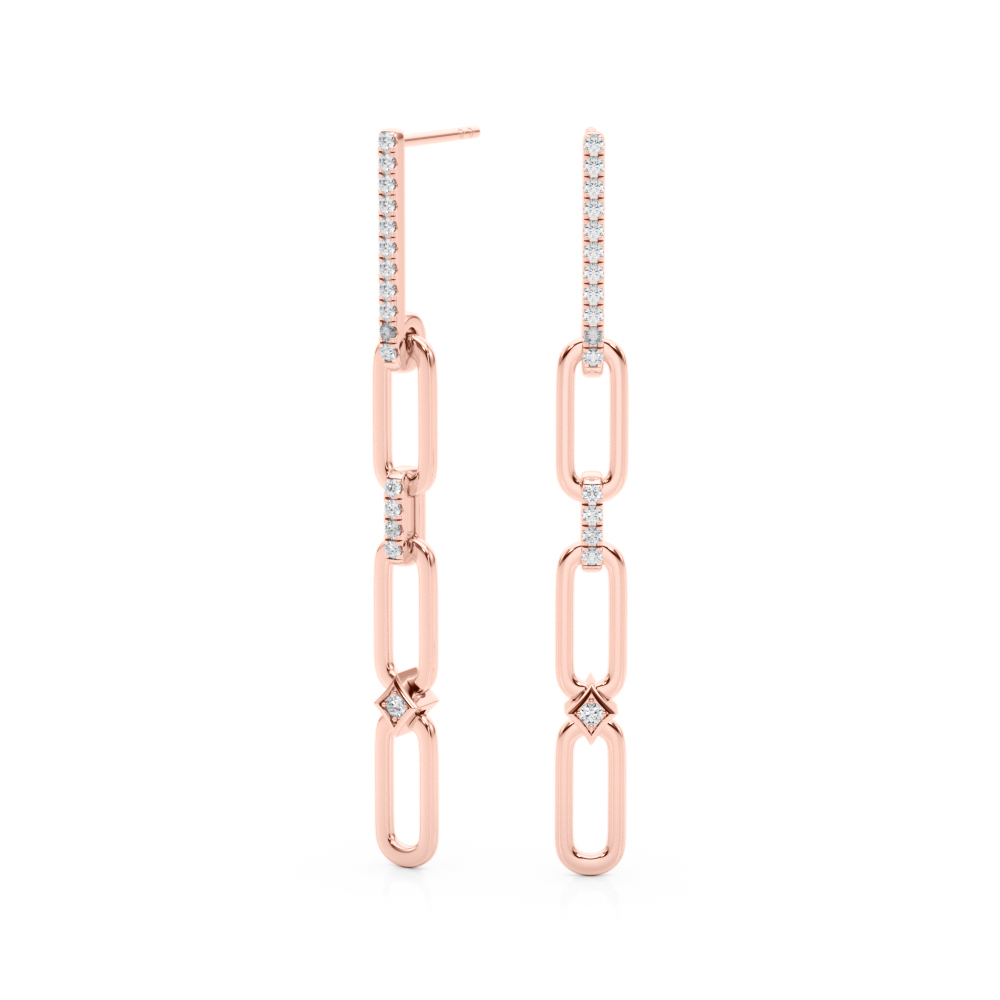 Alden Natural Bezel Set  Diamond Earrings