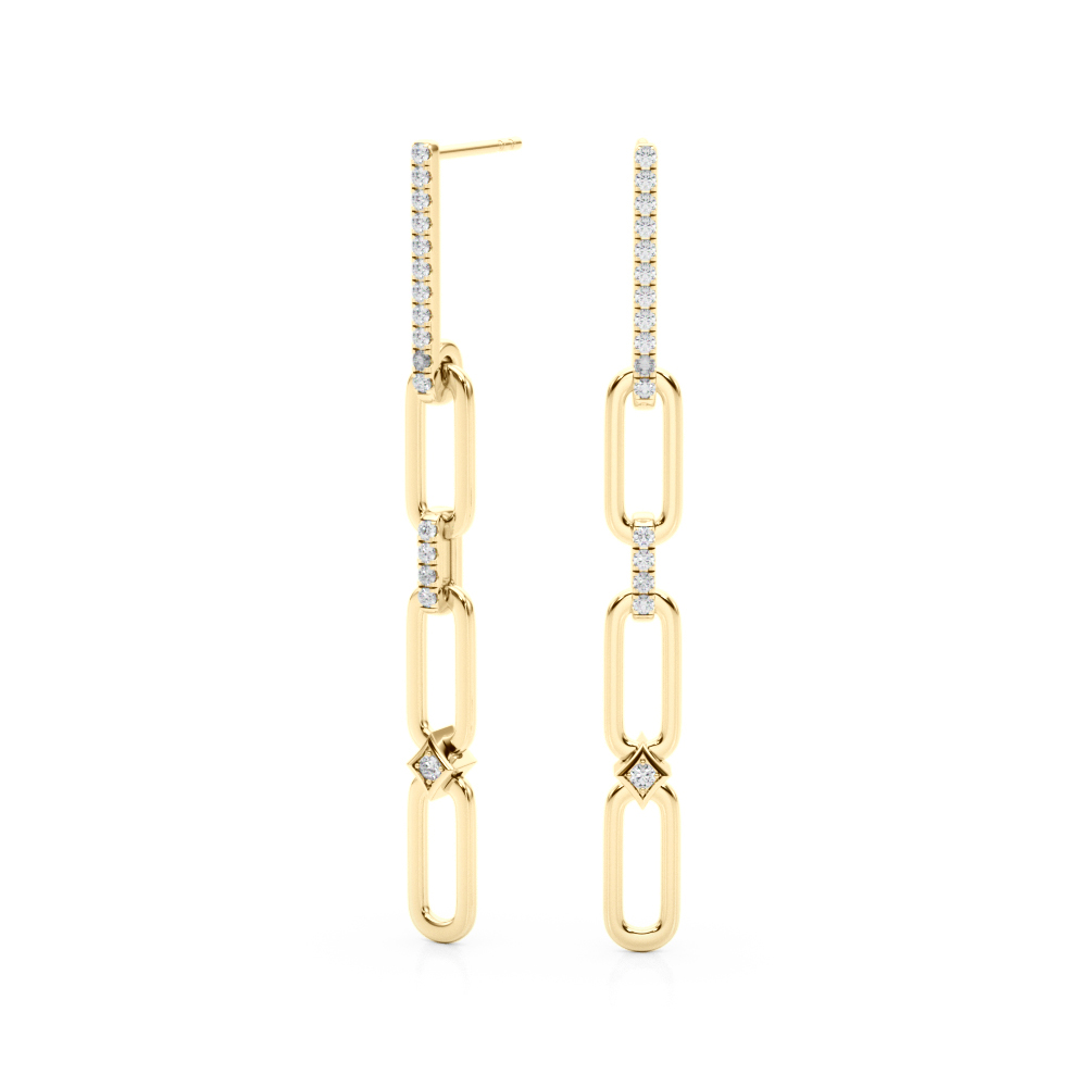 Alden Natural Bezel Set  Diamond Earrings