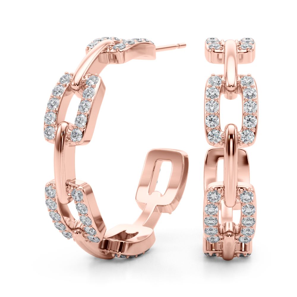 Gianna Natural Pave Set  Diamond Earrings