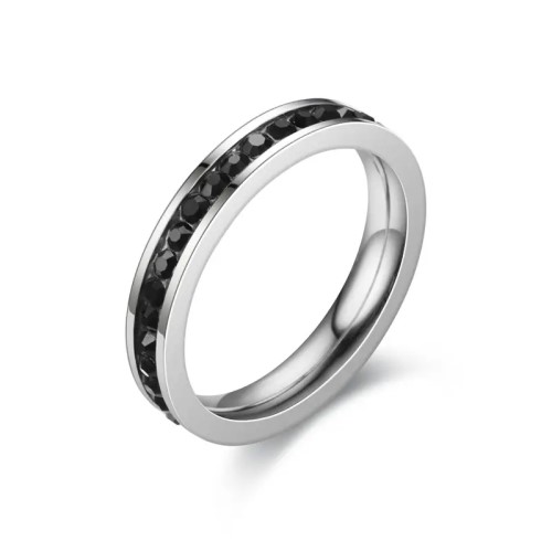 Eviana Black Channel Set  Diamond Ring