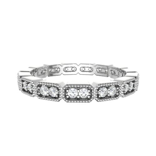 0.33 Carat Grain Set Round Diamond Vintage Full Eternity Ring