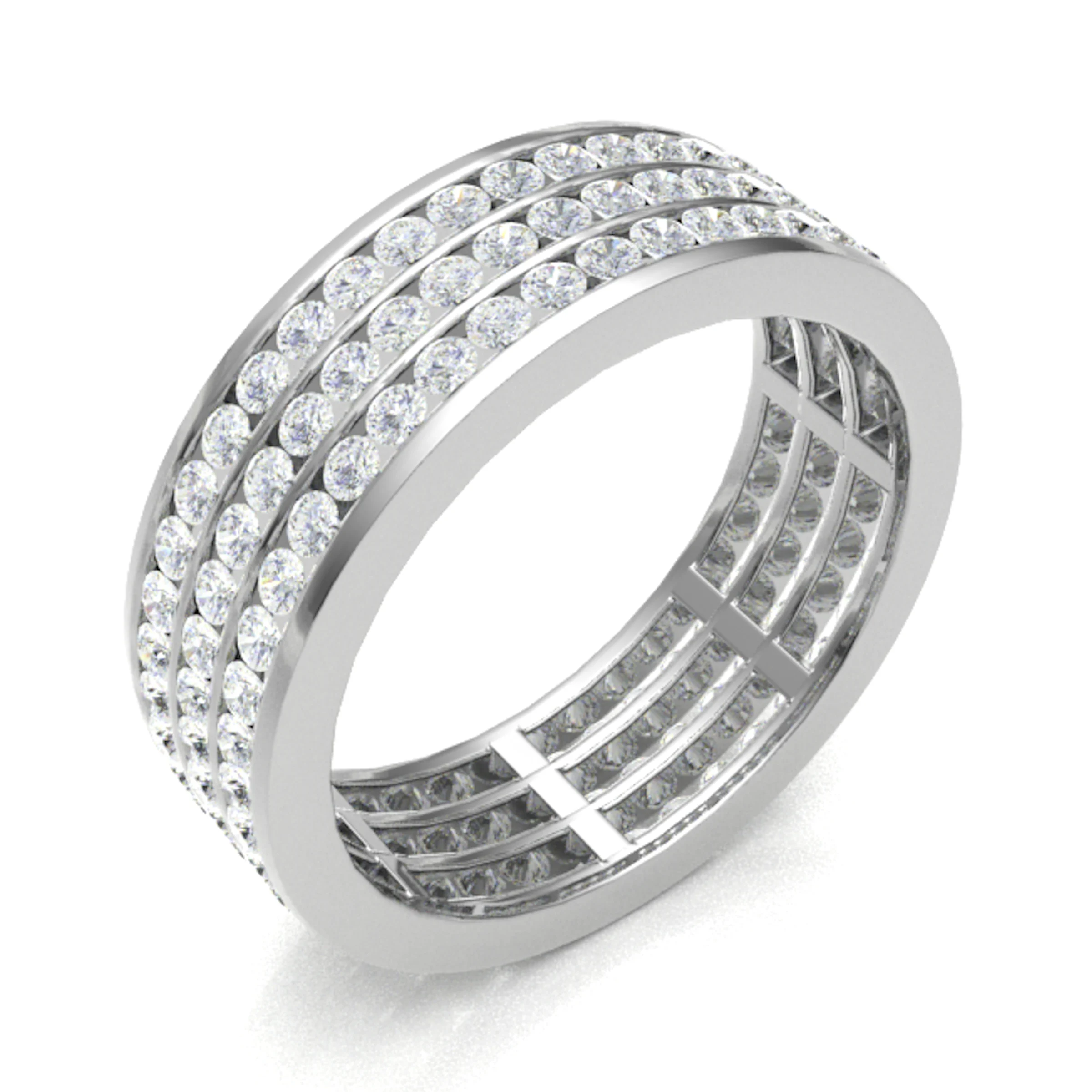Emblem Natural Channel Set  Diamond Ring