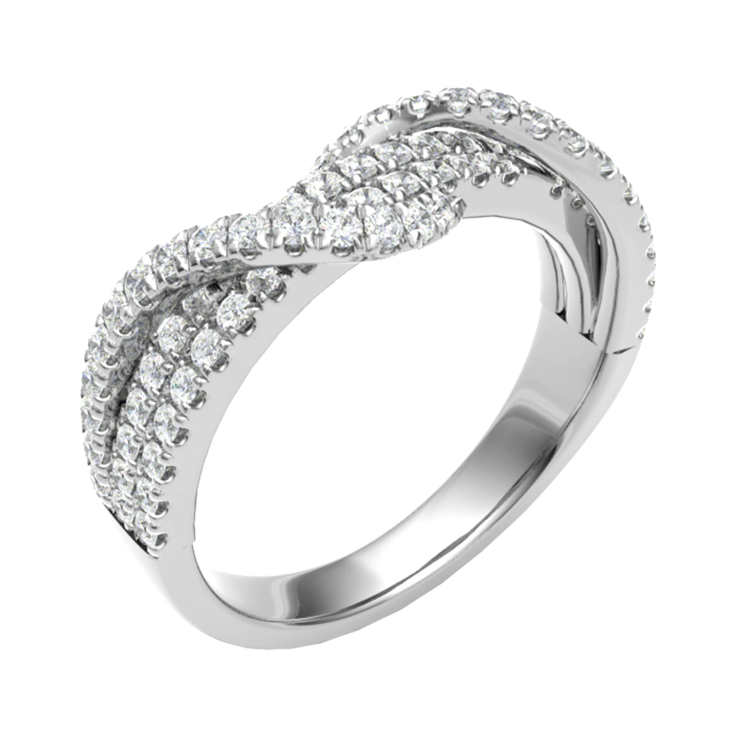Earlene Natural Micro Pave Set  Diamond Ring