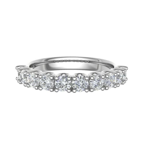 0.50 - 1.25 Carat Round Diamond Half Eternity Ring with Claw Set