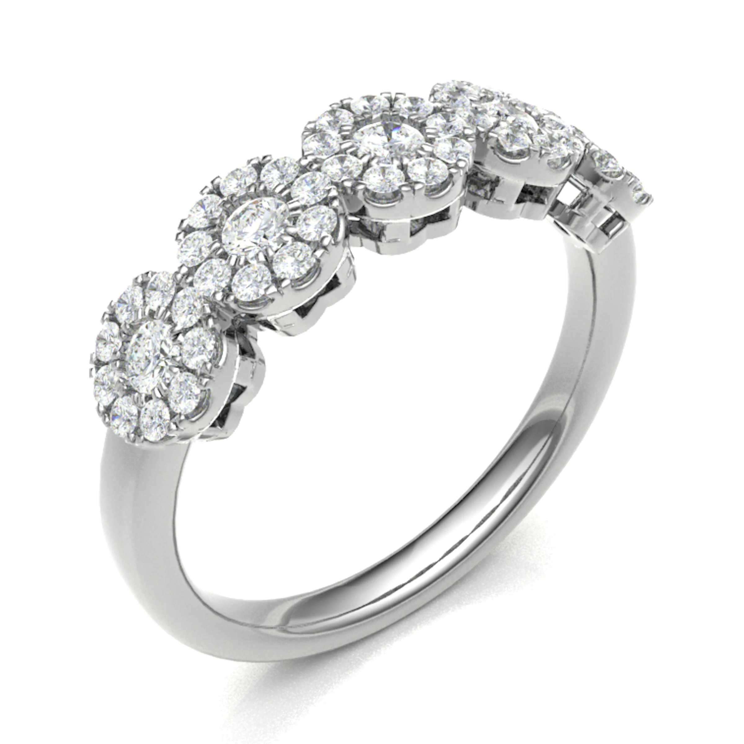 Ellisha Natural Pave Set  Diamond Ring