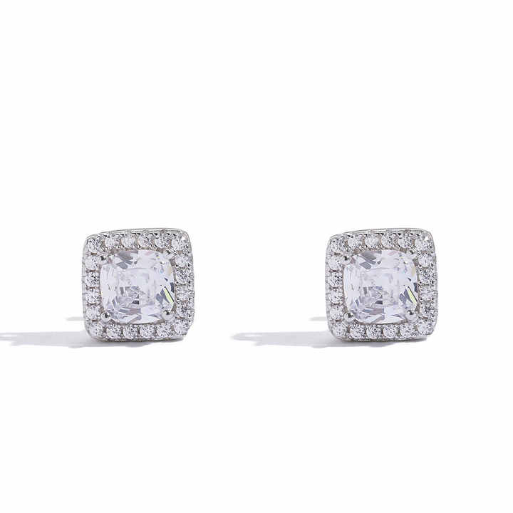 Lab-Created Claw Prong  Diamond Earrings