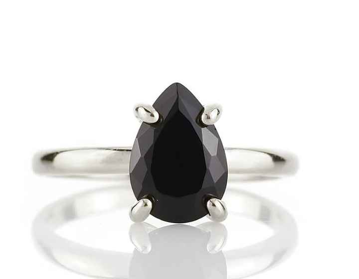 Heartline Black 4 Prong Diamond Ring