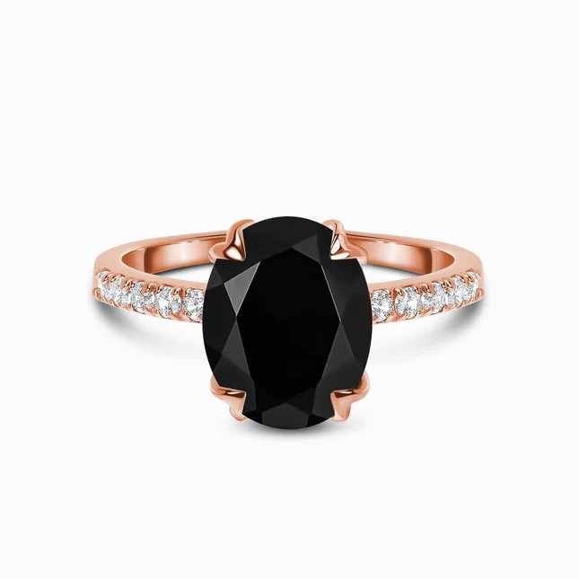 Sobiya Black 4 Prong Diamond Ring