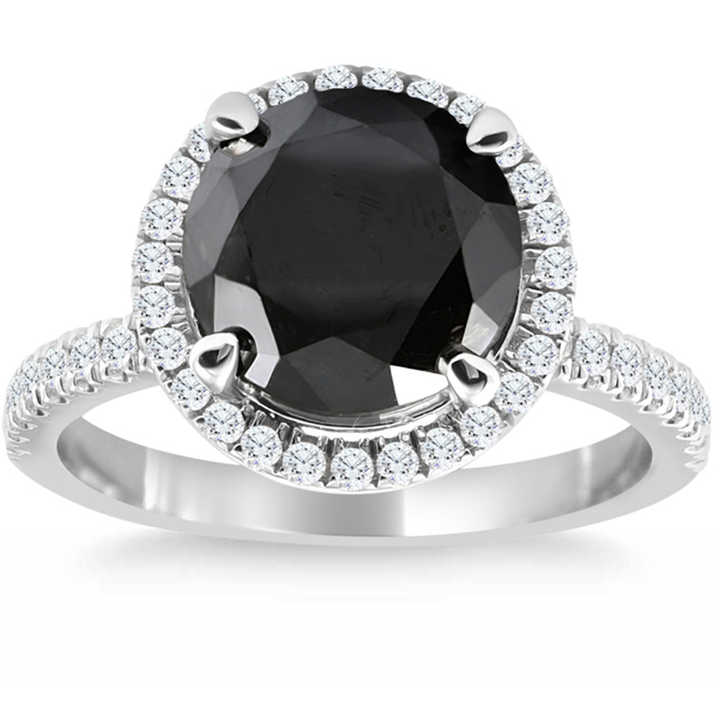 Devolina Black 4 Prong Diamond Ring