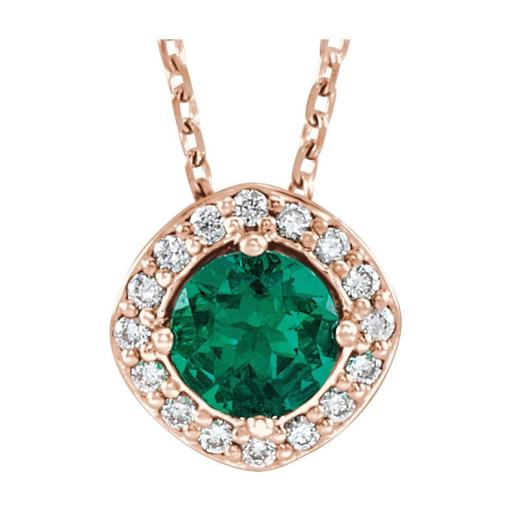 Wardell Emerald 4 Prong  Necklace