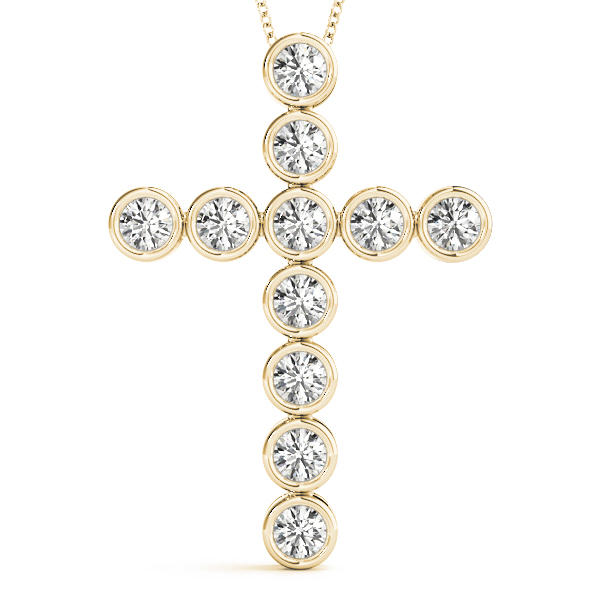 Vinzenz Natural Diamond Bezel Set Necklace