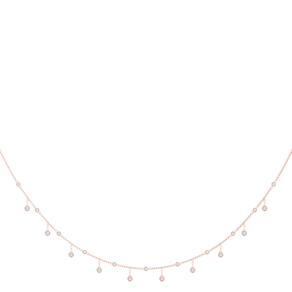 Vallon Lab-Created Diamond Bezel Set Necklace