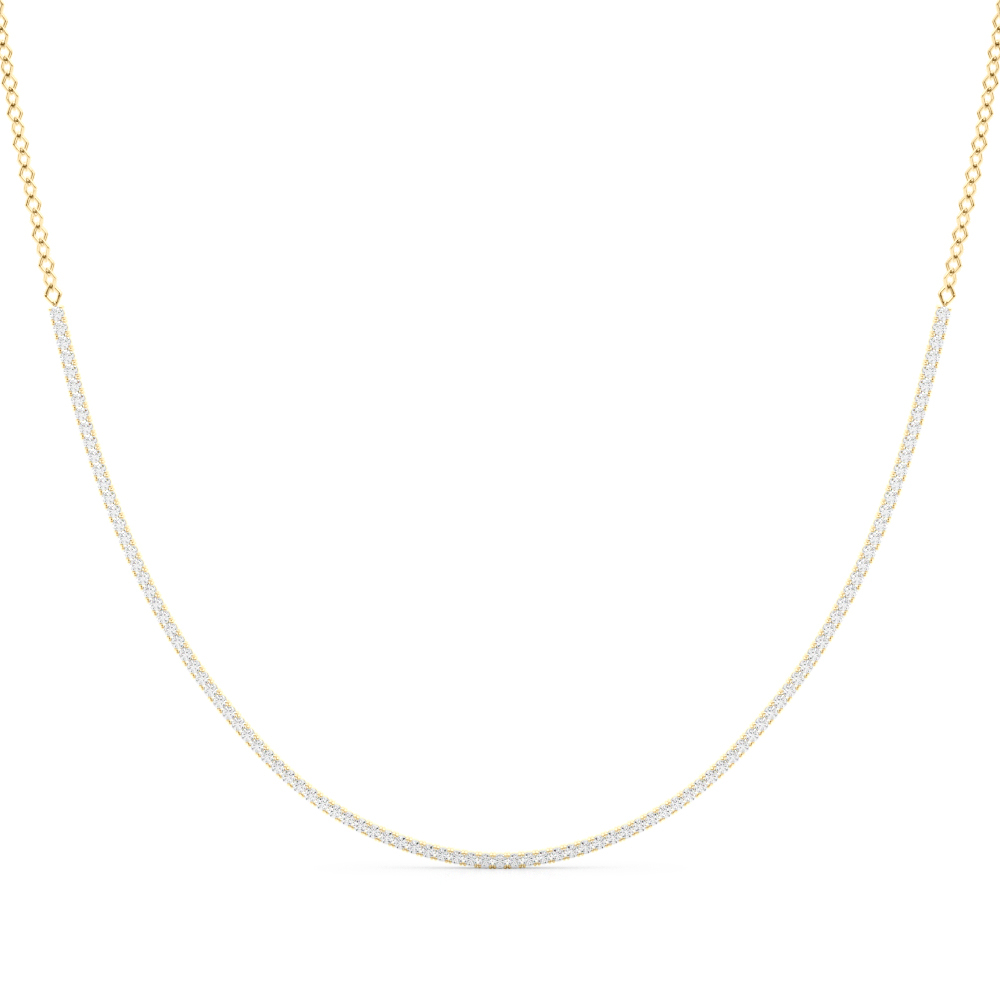 Veya Lab-Created Diamond 4 Prong Set Necklace