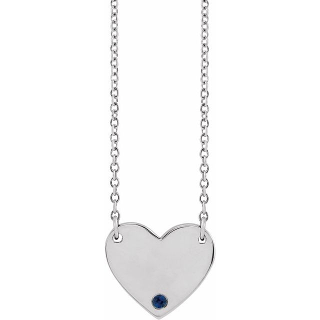 Paralee 0.03 Carat Blue Sapphire Flush Setting  Necklace