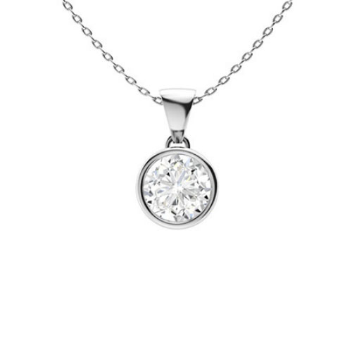 Quelle Natural Diamond Bezel Set  Necklace