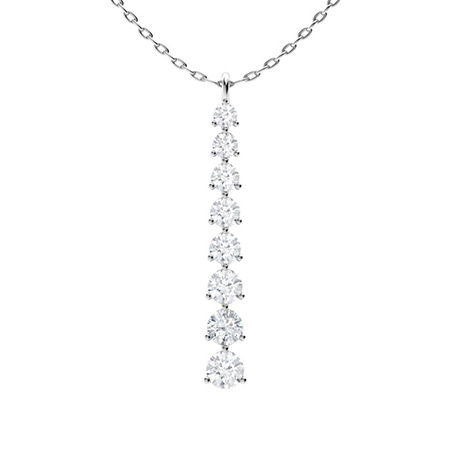 Theronda 0.50 - 1.00 Carat Natural Diamond 3 Prong  Necklace