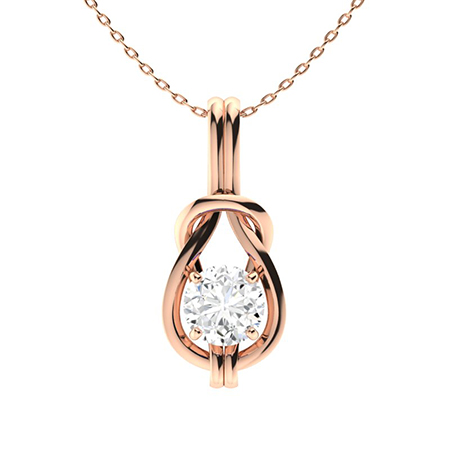 Teyanna Natural Diamond 4 Prong  Necklace