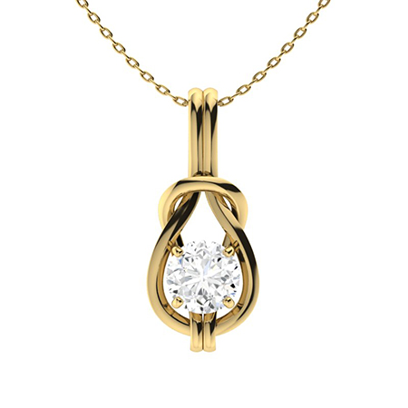 Teyanna Natural Diamond 4 Prong  Necklace
