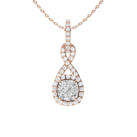 Treyce Lab-Created Diamond 4 Claw Set  Necklace