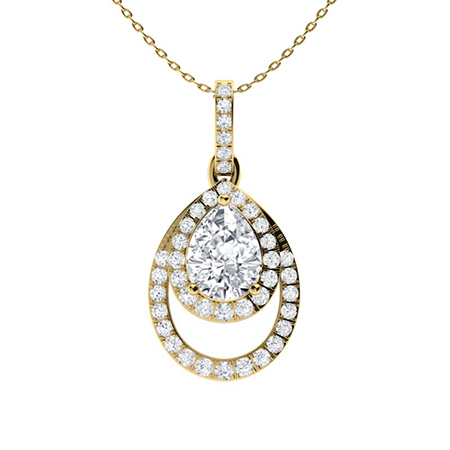 Tryssa Natural Diamond 3 Prong  Necklace