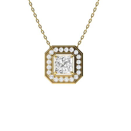 Thomasyne Natural Diamond Claw Set  Necklace