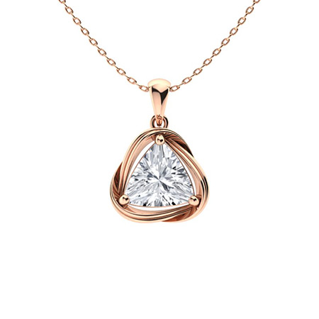 Tunnoke Natural Diamond 3 Prong  Necklace