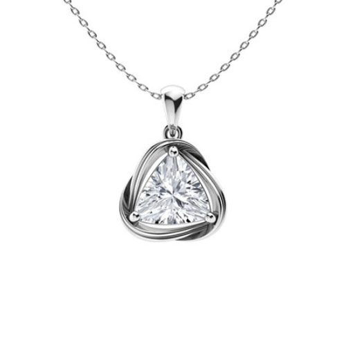 Tunnoke 0.90 - 1.10 Carat Natural Diamond 3 Prong  Necklace