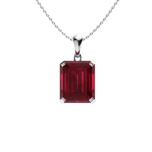Hibiscus 1.50 Carat Natural Ruby 4 Claw Set  Necklace