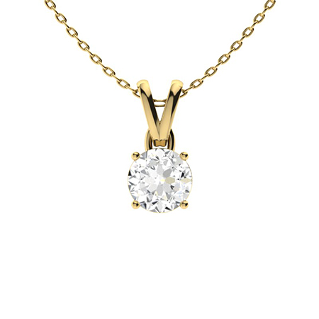 Verity Moissanite 4 Prong  Necklace