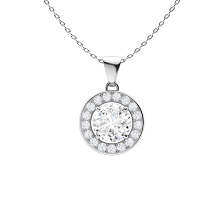 Vionna Moissanite 4 Claw Set  Necklace
