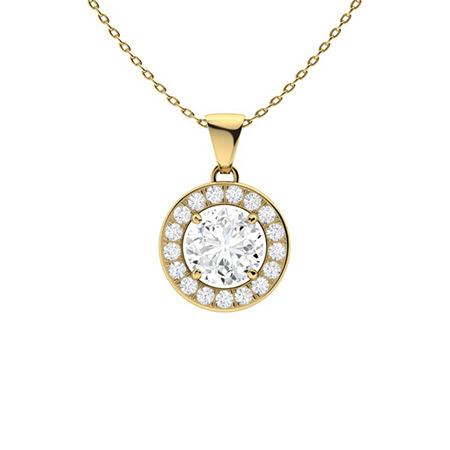 Vionna Moissanite 4 Claw Set  Necklace