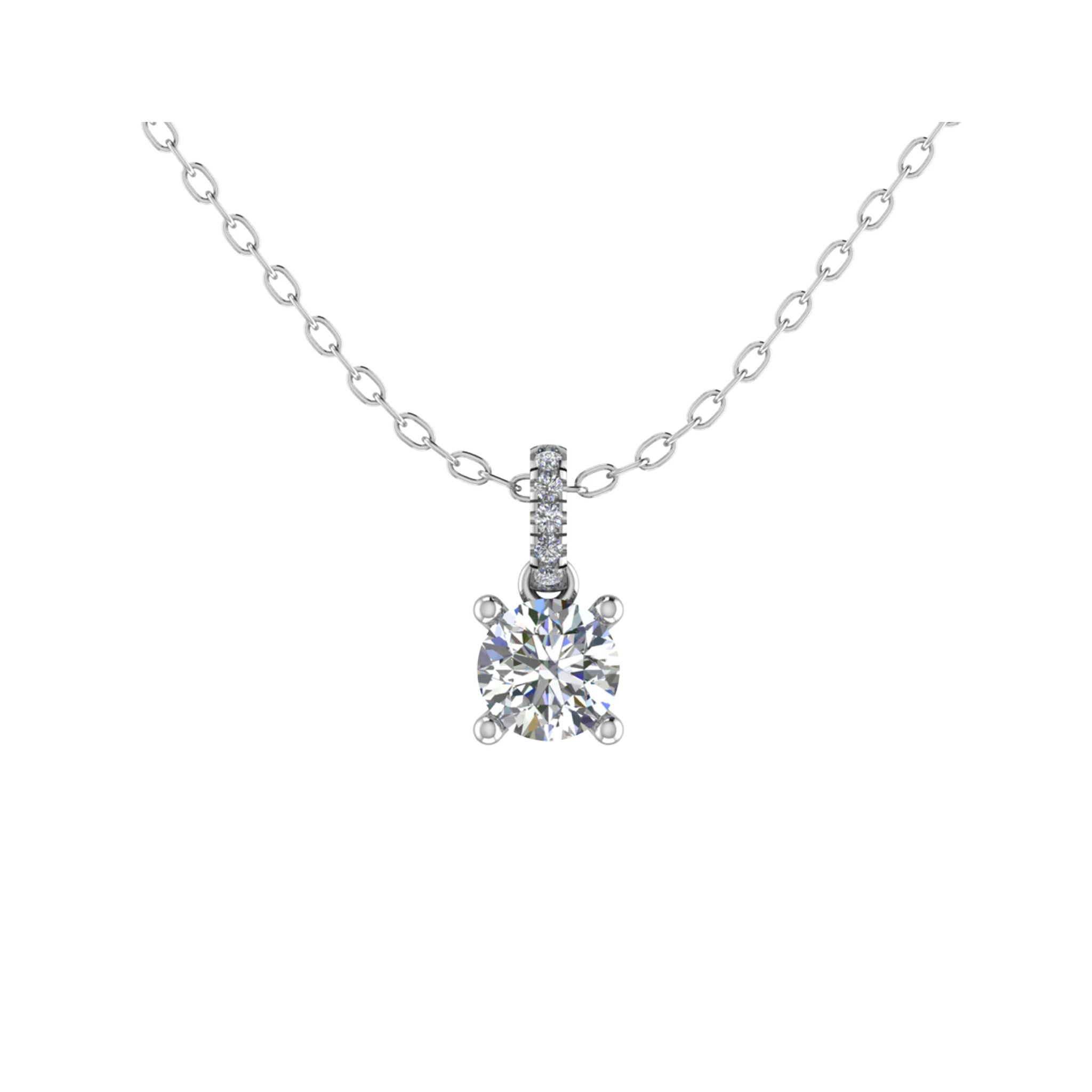 Toleen 0.16 - 1.50 Carat Natural Diamond 4 Prong  Necklace