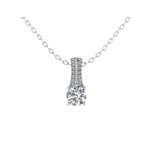 Trana Natural Diamond 4 Prong  Necklace