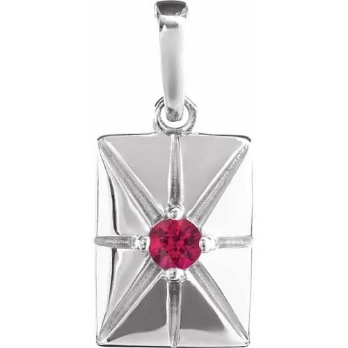 Parnashri 0.05 Carat Natural Ruby 4 Prong  Necklace