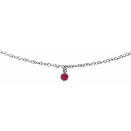 Pavaki 0.15 Carat Natural Ruby Bezel Set  Necklace